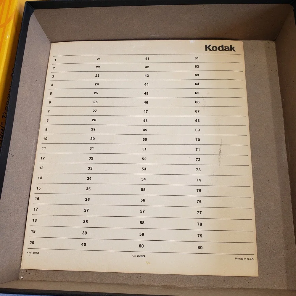Kodak Carousel Transvue 80 Slide Tray Grey Projector Accessory 80 Capacity Boxed